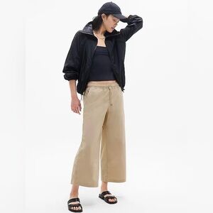 Athleta Womens Midday Mid Rise Crop X-Large Poplin Wide Leg Pant Erca Outdoor